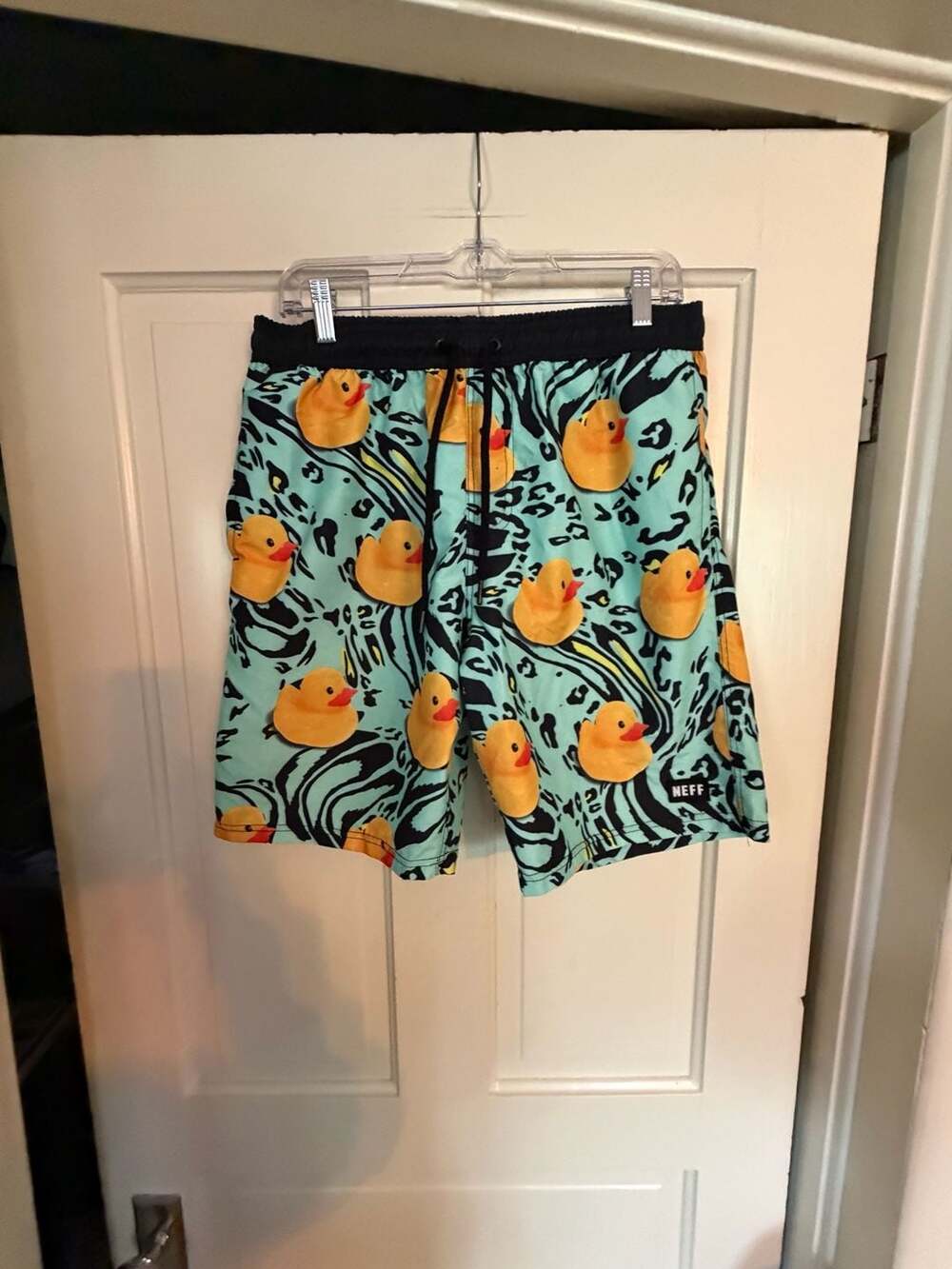 Neff Rubber Ducky Print Swim Board Shorts